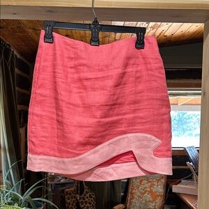Staud Leandro Pink Mini Skirt